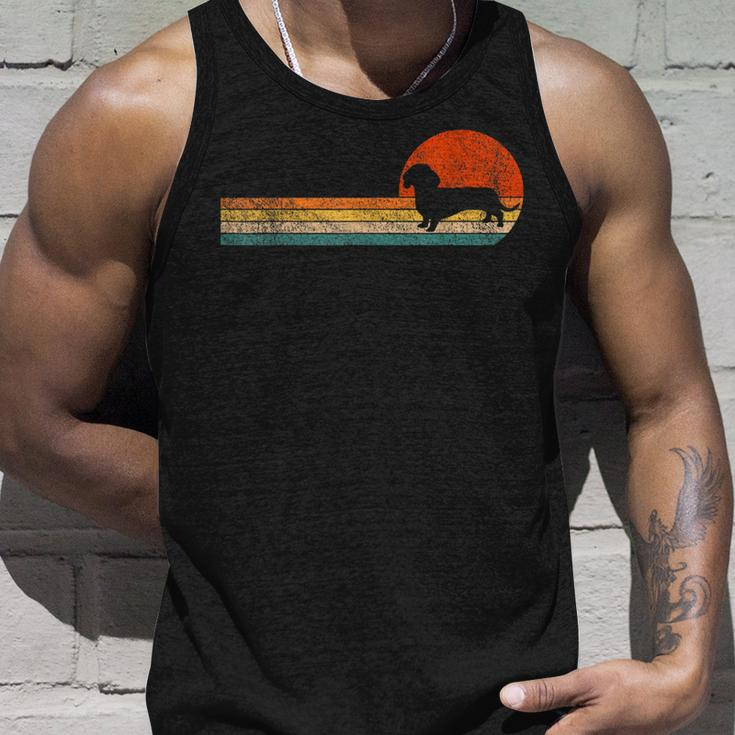 Funny Dachshund Dog Owner Wiener Retro Vintage Dog Dad Unisex Tank Top Gifts for Him