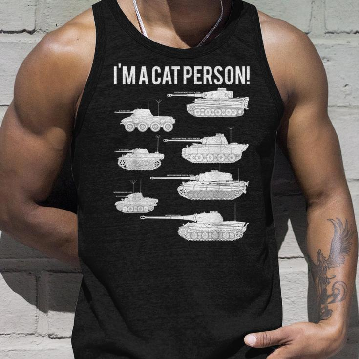 Funny Im A Cat Person German Cats Tanks Distressed Unisex Tank Top Gifts for Him
