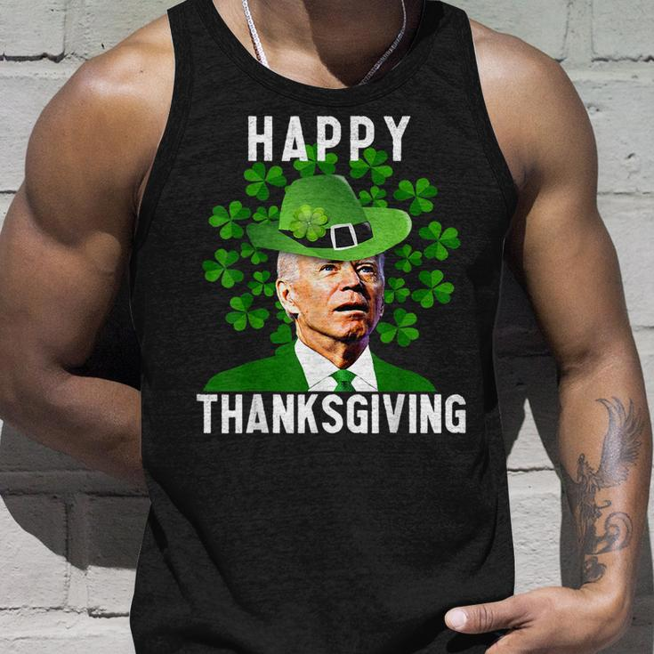 Funny Joe Biden Thanksgiving Confused St Patricks Day Unisex Tank Top Gifts for Him