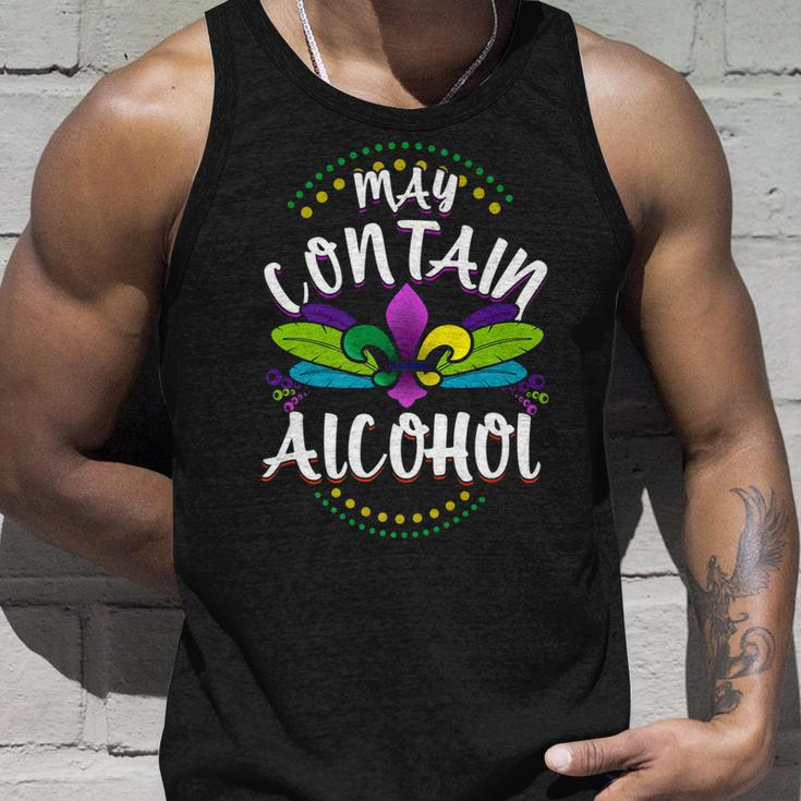 Funny Mardi Gras Drinking May Contain Alcohol Unisex Tank Top Gifts for Him