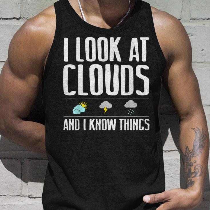 Funny Meteorologist Gift Cool Chaser Weather Forecast Clouds Unisex Tank Top Gifts for Him