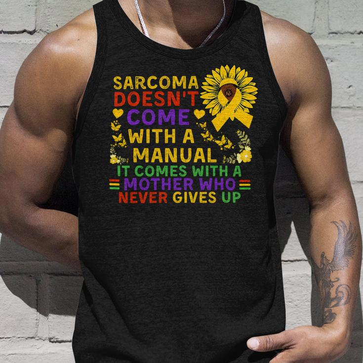 Funny Sarcoma Mother Quote Sunflower With Butterflies Unisex Tank Top Gifts for Him