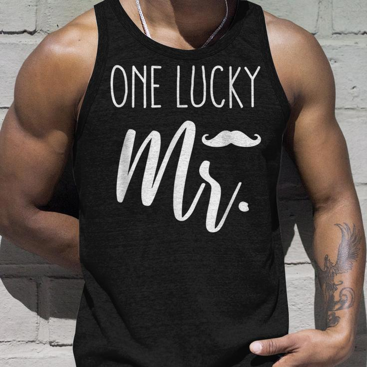 Funny St Patricks Day Couples Matching One Lucky Mr Unisex Tank Top Gifts for Him