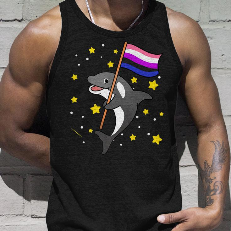 Genderfluid Pride Orca Genderfluid Unisex Tank Top Gifts for Him