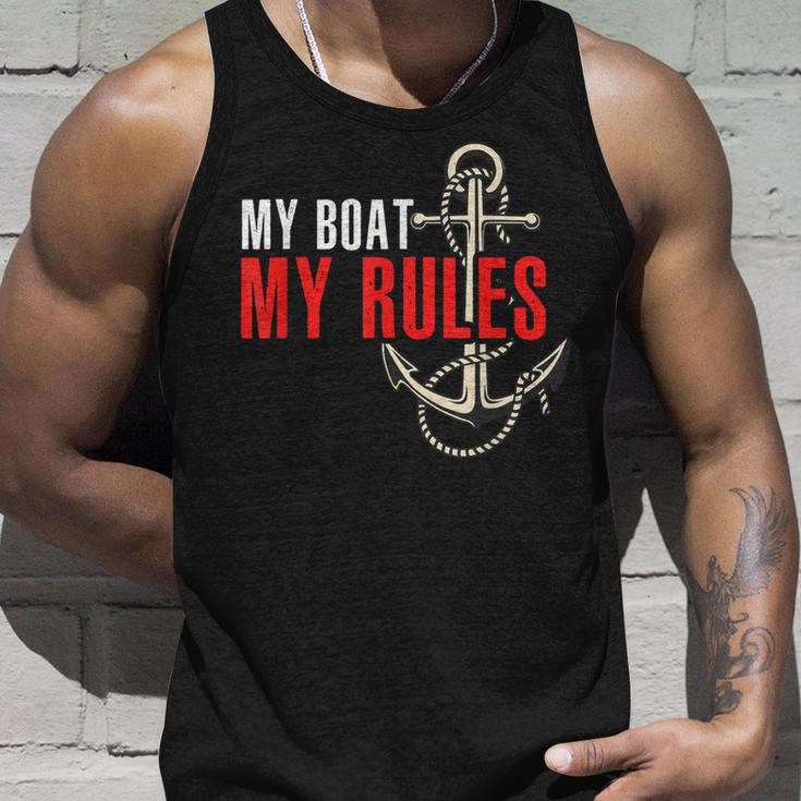 Gift For Boat Captain - My Boat My Rules Unisex Tank Top Gifts for Him