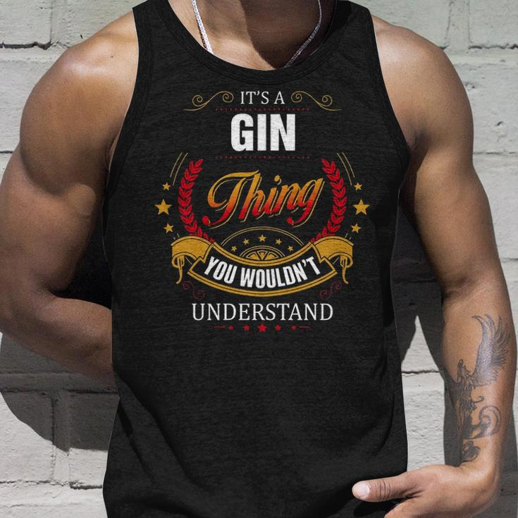 Gin Family Crest GinGin Clothing Gin T Gin T Gifts For The Gin Unisex Tank Top Gifts for Him
