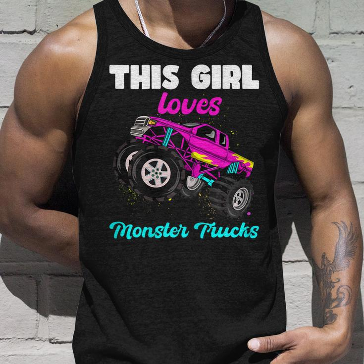 This Girl Loves Monster Trucks Pink Monster Truck Girl Tank Top Gifts for Him