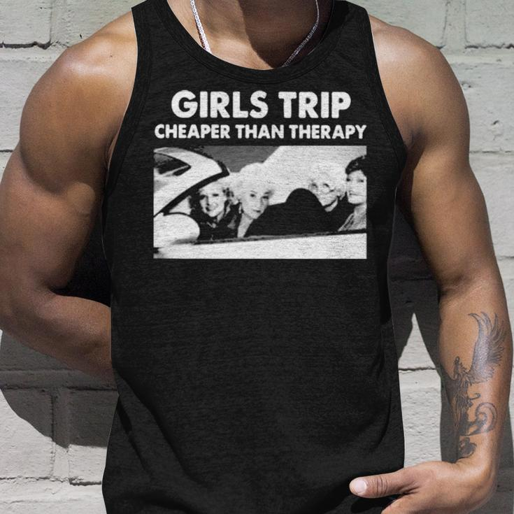 Girls Trip Cheaper Than Therapy Woman Vintage Unisex Tank Top Gifts for Him