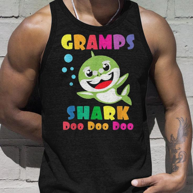 Gramps Shark Funny Fathers Day Gift For Mens Dad Unisex Tank Top Gifts for Him