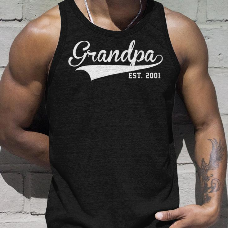 Grandpa Established 2001 Funny Grandpa Gift Unisex Tank Top Gifts for Him