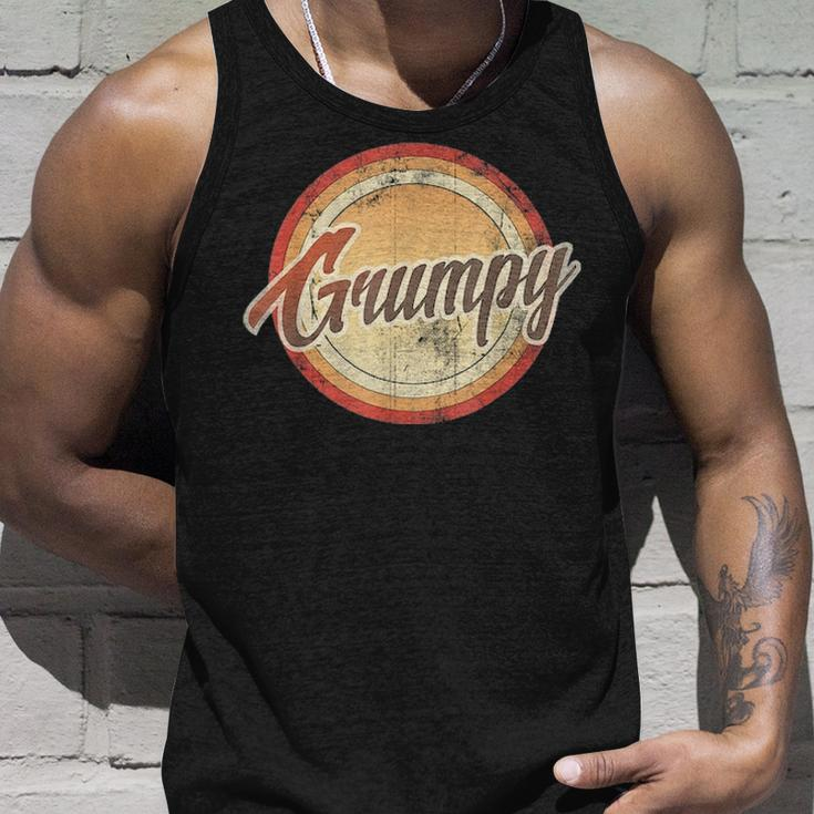 Graphic 365 Grumpy Vintage Retro Fathers Day Funny Men Gift Unisex Tank Top Gifts for Him