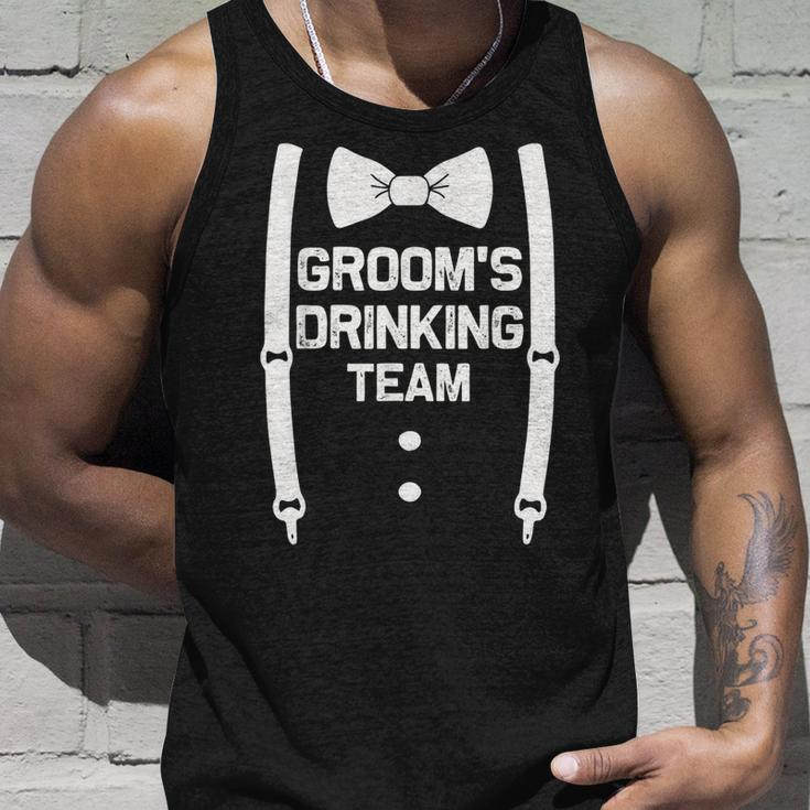 Grooms Drinking Team | Bachelor Party Squad | Wedding Unisex Tank Top Gifts for Him