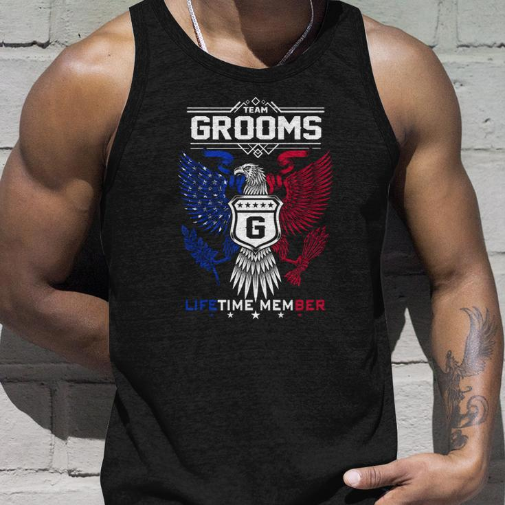 Grooms Name - Grooms Eagle Lifetime Member Unisex Tank Top Gifts for Him