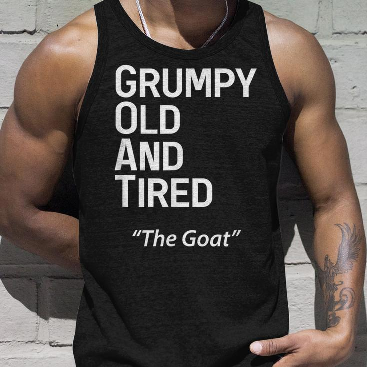 Grump Old And Tired Goat Funny Middle Aged Men Unisex Tank Top Gifts for Him
