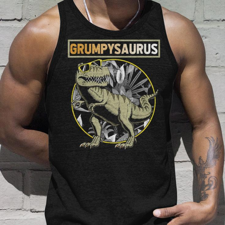 Grumpysaurus Grumpy Dinosaur Fathers Day Gift Unisex Tank Top Gifts for Him