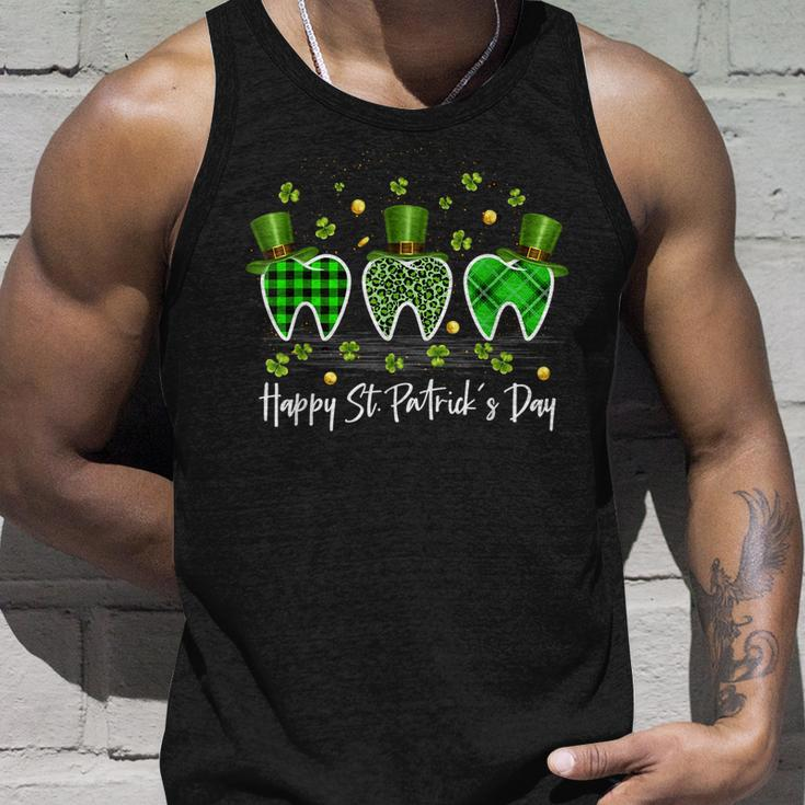Happy Patrick Day Dentist Dental Leprechaun Tooth Shamrock Unisex Tank Top Gifts for Him