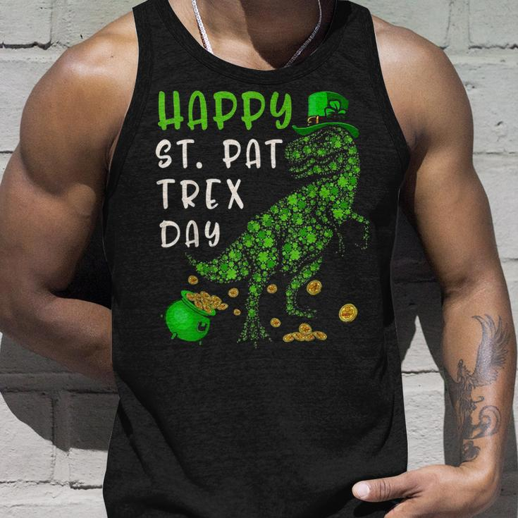 Happy St PatRex Day Dinosaur St Patricks Day Shamrock V2 Unisex Tank Top Gifts for Him