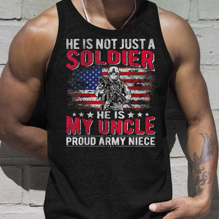 He Is Not Just A Solider He Is My Uncle Proud Army Niece Unisex Tank Top Gifts for Him