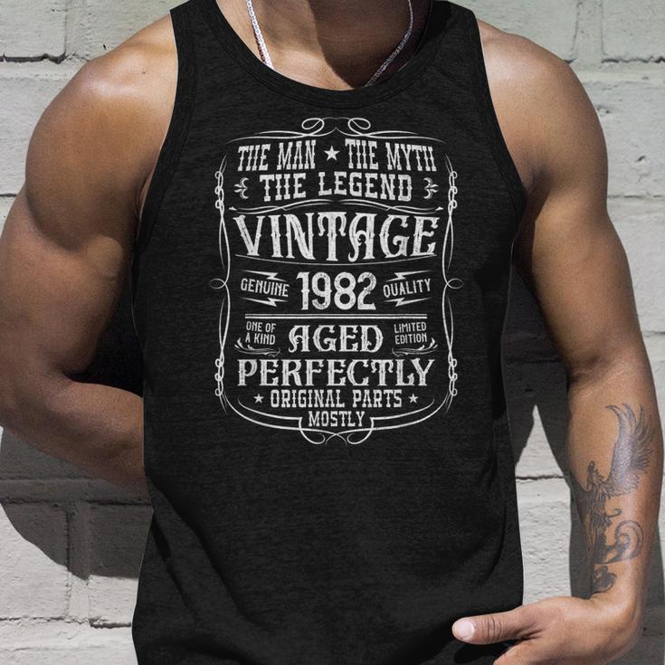 Herren 41. Geburtstag Unisex TankTop Mann Mythos Legende 1982, Vintage Design Geschenke für Ihn