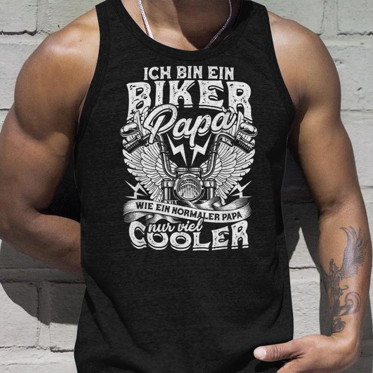 Herren Biker Papa Unisex TankTop, Motorrad Spruch für Väter Geschenke für Ihn