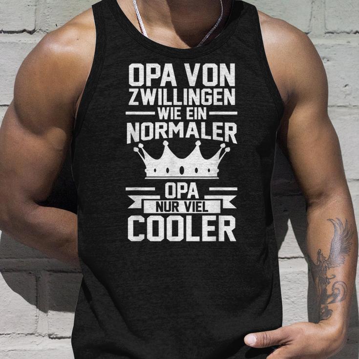 Herren Opa Zwillinge Großvater Tank Top Geschenke für Ihn