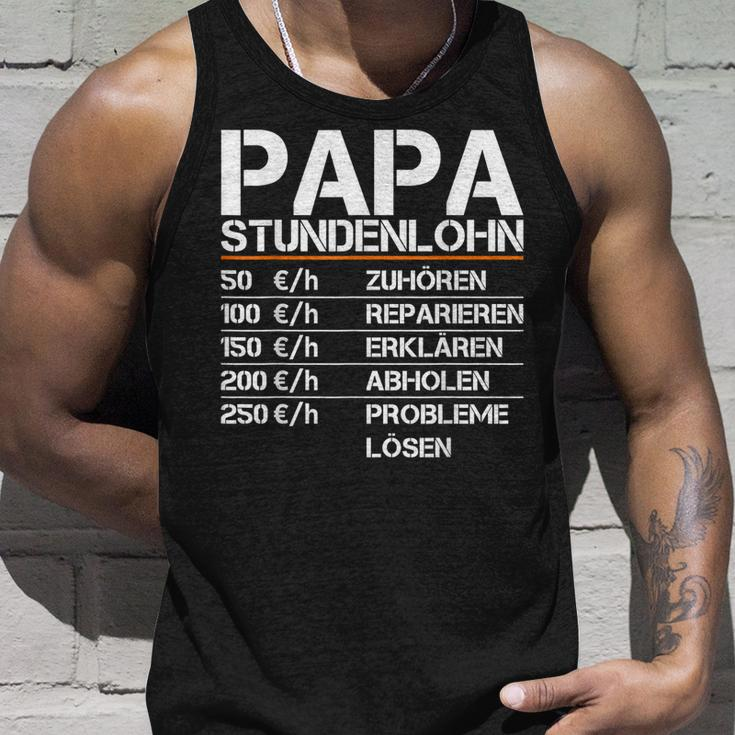 Herren Papa Stundenlohn Witzig Geschenk Lustiger Spruch Vater Tank Top Geschenke für Ihn