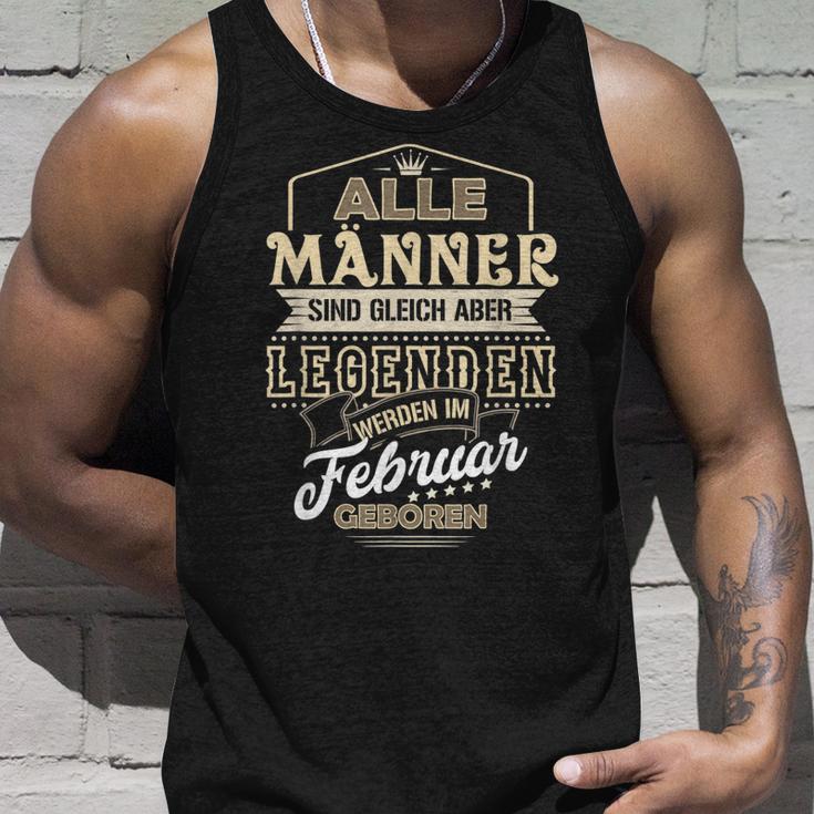 Herren Unisex TankTop Legenden Geboren im Februar, Einzigartiges Design Geschenke für Ihn