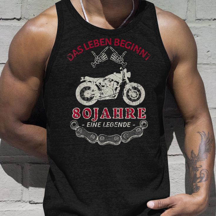 Herren Unisex TankTop zum 80. Geburtstag, Legende Biker & Chopper Motiv Geschenke für Ihn