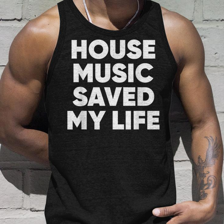 House Music Saved My Life Edm Dj  Unisex Tank Top Gifts for Him