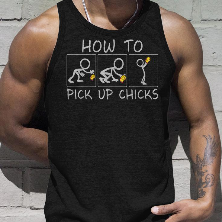 How To Pick Up Chicks Funny Unisex Tank Top Gifts for Him