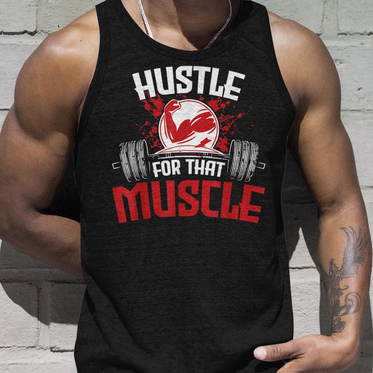 Hustle For That Muscle Fitness Motivation Unisex Tank Top Gifts for Him