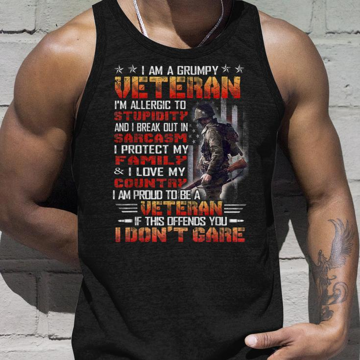 I Am A Grumpy Veteran Proud To Be Veteran - Proud Veterans Unisex Tank Top Gifts for Him