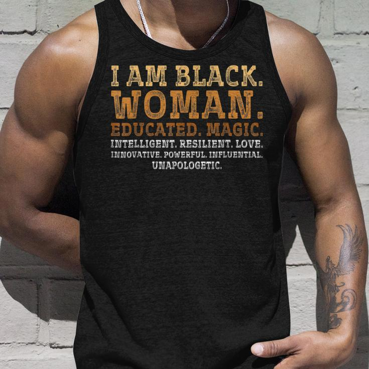I Am Black Woman Educated Black History Month Melanin Blm Unisex Tank Top Gifts for Him