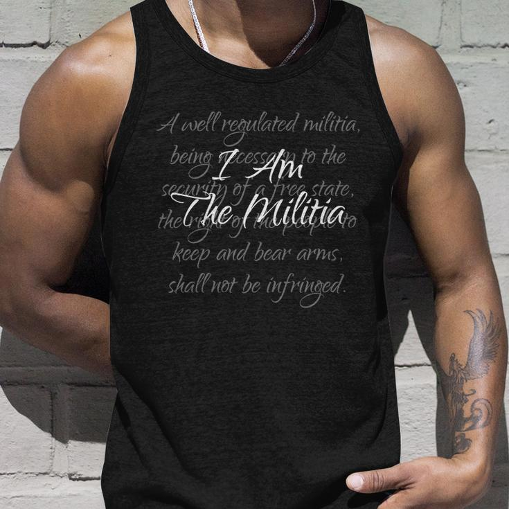 I Am The Militia Proud American Men Women Tank Top Graphic Print Unisex Gifts for Him
