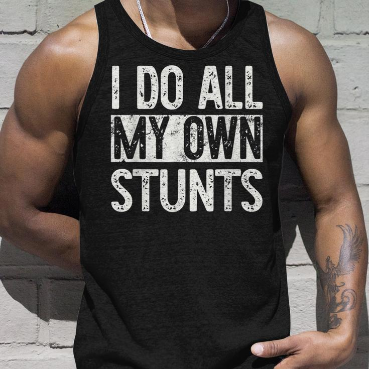 I Do All My Own Stunts Get Well Gifts Funny Injury Leg Unisex Tank Top Gifts for Him