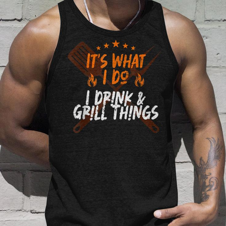 I Drink & Grill Bbq Lover Grill Master Funny Grilling Unisex Tank Top Gifts for Him