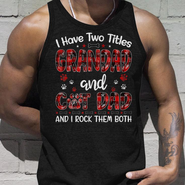 I Have Two Titles Grandad And Cat Dad Fathers Day Family V2 Unisex Tank Top Gifts for Him