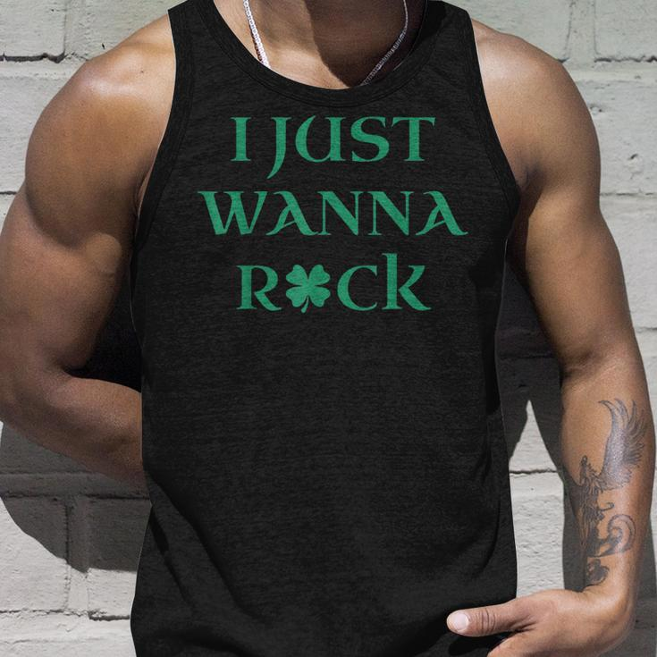 I Just Wanna Rock Shamrock Unisex Tank Top Gifts for Him