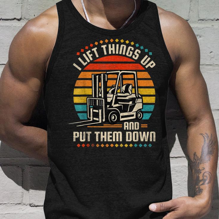 I Lift Things Up And Put Them Down Forklift Operator V2 Unisex Tank Top Gifts for Him