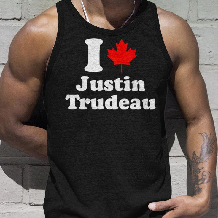 I Love Justin Trudeau Canada Unisex Tank Top Gifts for Him