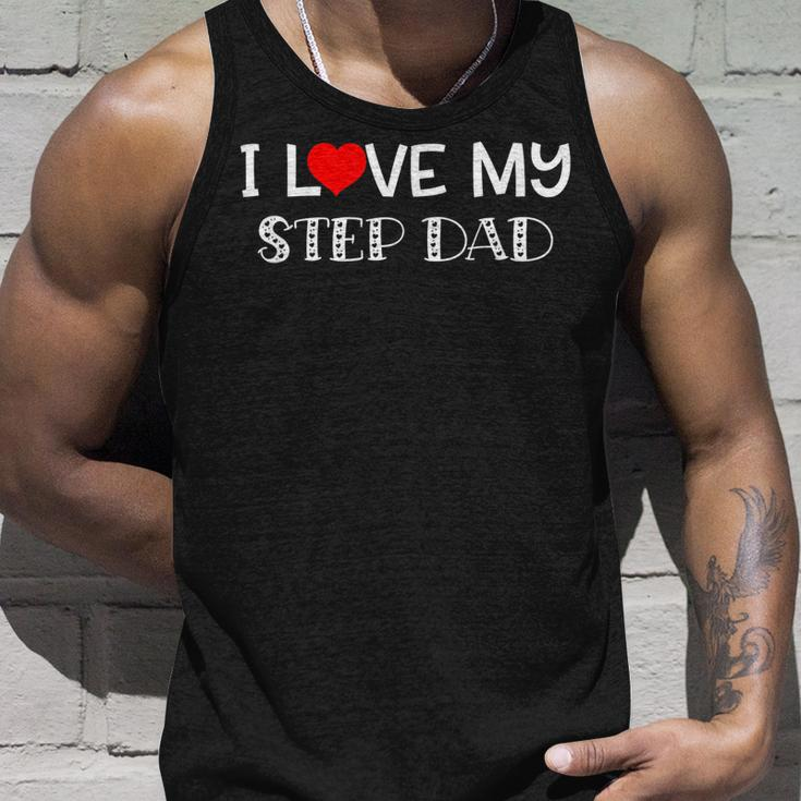 I Love My Step DadFathers Day Great Gift Unisex Tank Top Gifts for Him