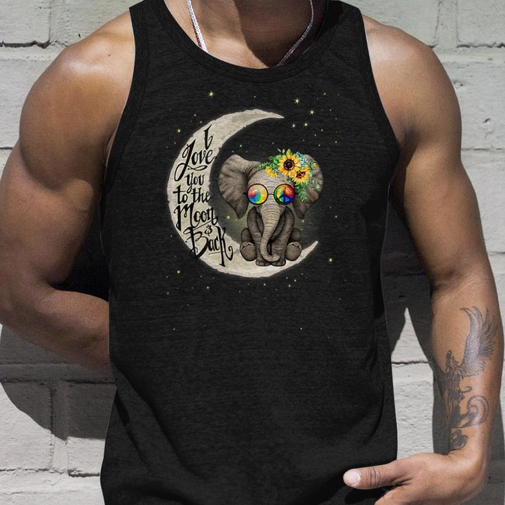 I Love You To The Moon And Back Elephant Moon Back  Unisex Tank Top Gifts for Him
