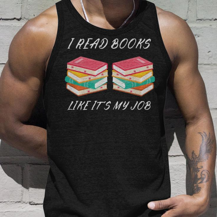 I Read Books Like It’S My Job Unisex Tank Top Gifts for Him