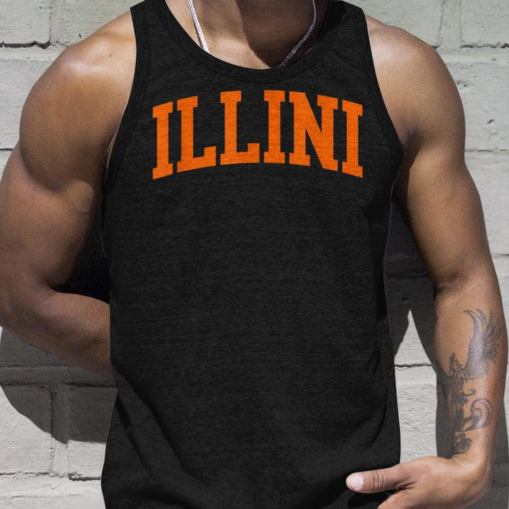 Illini Arch Athletic College University Alumni Style Unisex Tank Top Gifts for Him