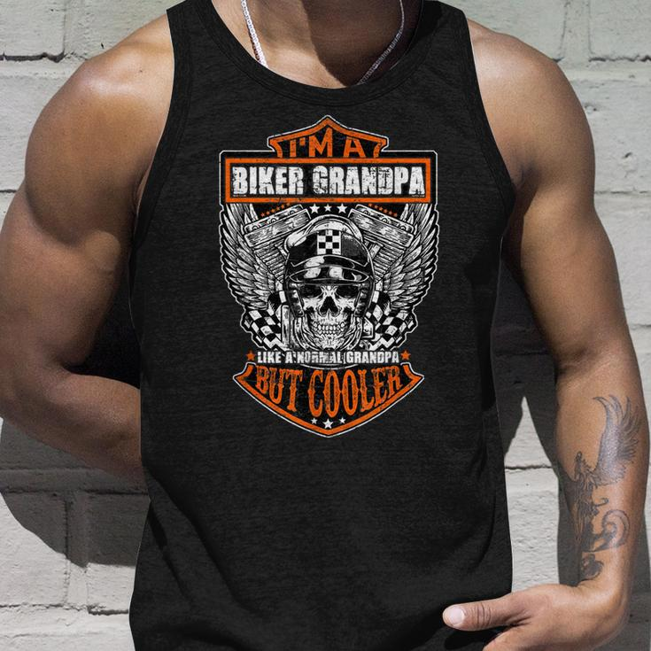 Im A Biker Grandpa Like A Normal Grandpa But Cooler Gifts Unisex Tank Top Gifts for Him