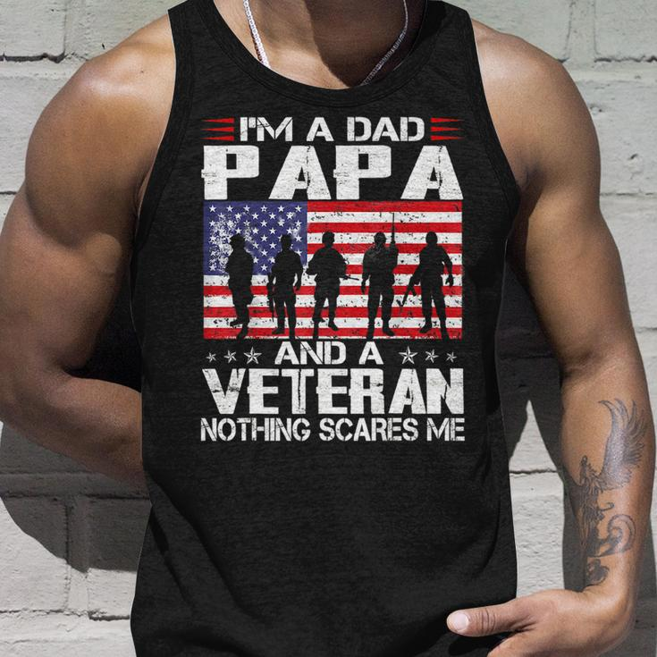 Im A Dad Papa And Veteran Fathers Day Veteran Gifts Idea Unisex Tank Top Gifts for Him