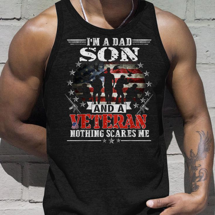 Im A Dad Son Veteran Memorial Day Funny Patrioitc Mens Unisex Tank Top Gifts for Him
