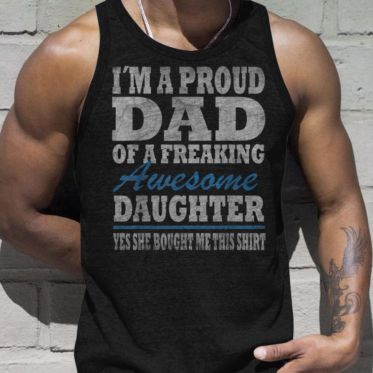 Im A Proud Dad From Daughter Funny Fathers Day Vintage Unisex Tank Top Gifts for Him