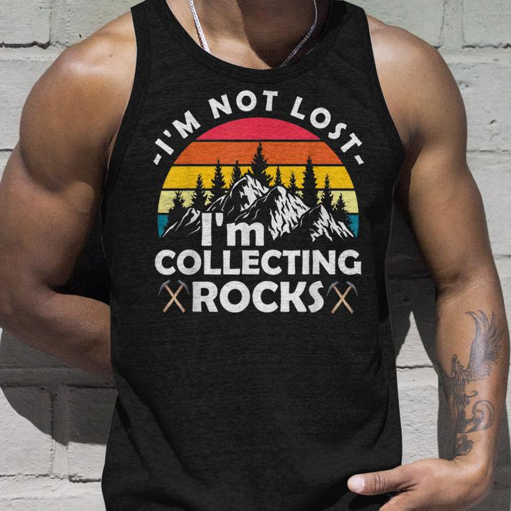 Im Not Lost Im Collecting Rocks Geologist Geode Hunter Unisex Tank Top Gifts for Him