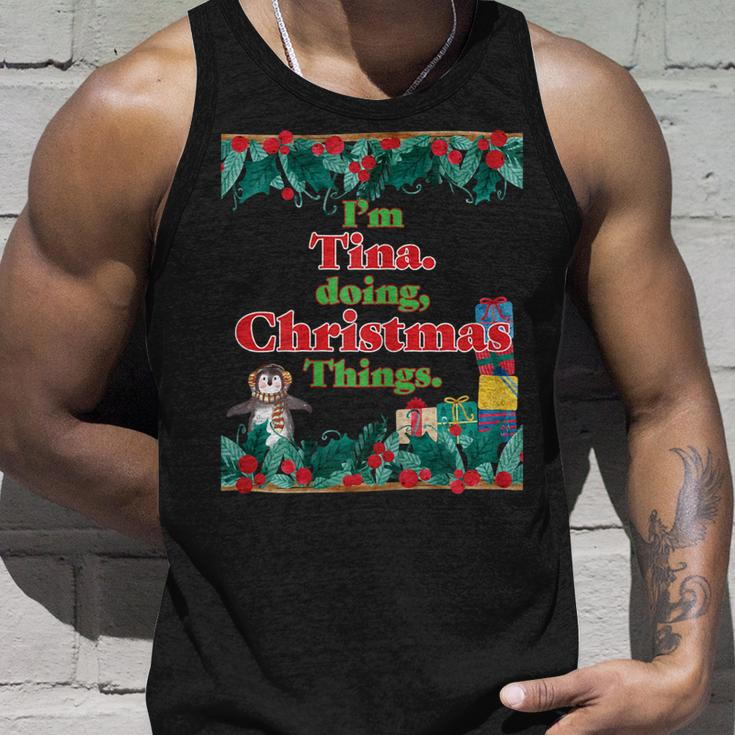 Im Tina Doing Christmas Things Funny Christmas Unisex Tank Top Gifts for Him